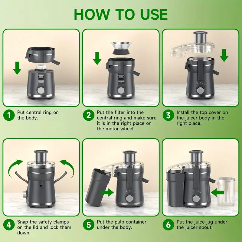 "Juicers: Efficient Juicing, Easy to Operate, Suitable for Fruits, Vegetables and More"
