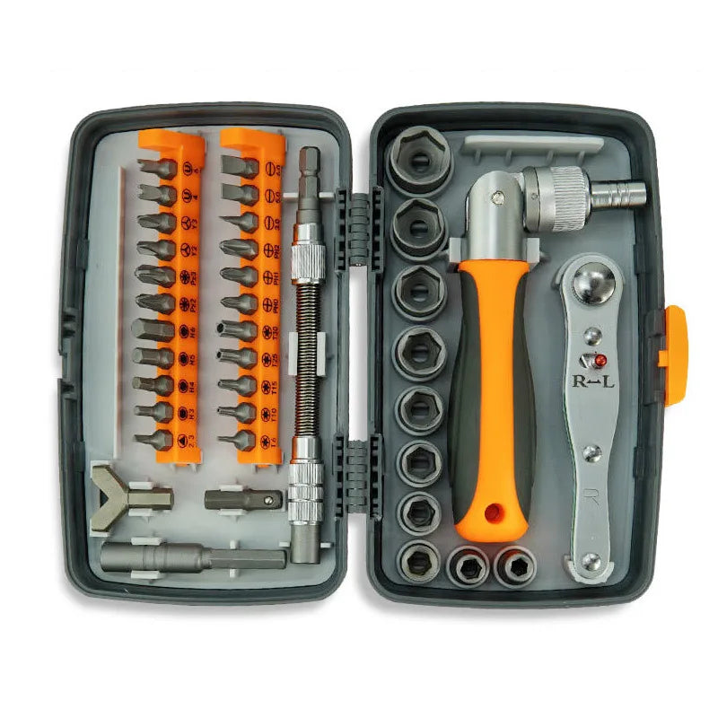 38 in 1 Multi Tools Screwdriver Set Ratchet Socket Wrench Combination Toolbox Hardware Precision Screw Bits Hand Tool Sets