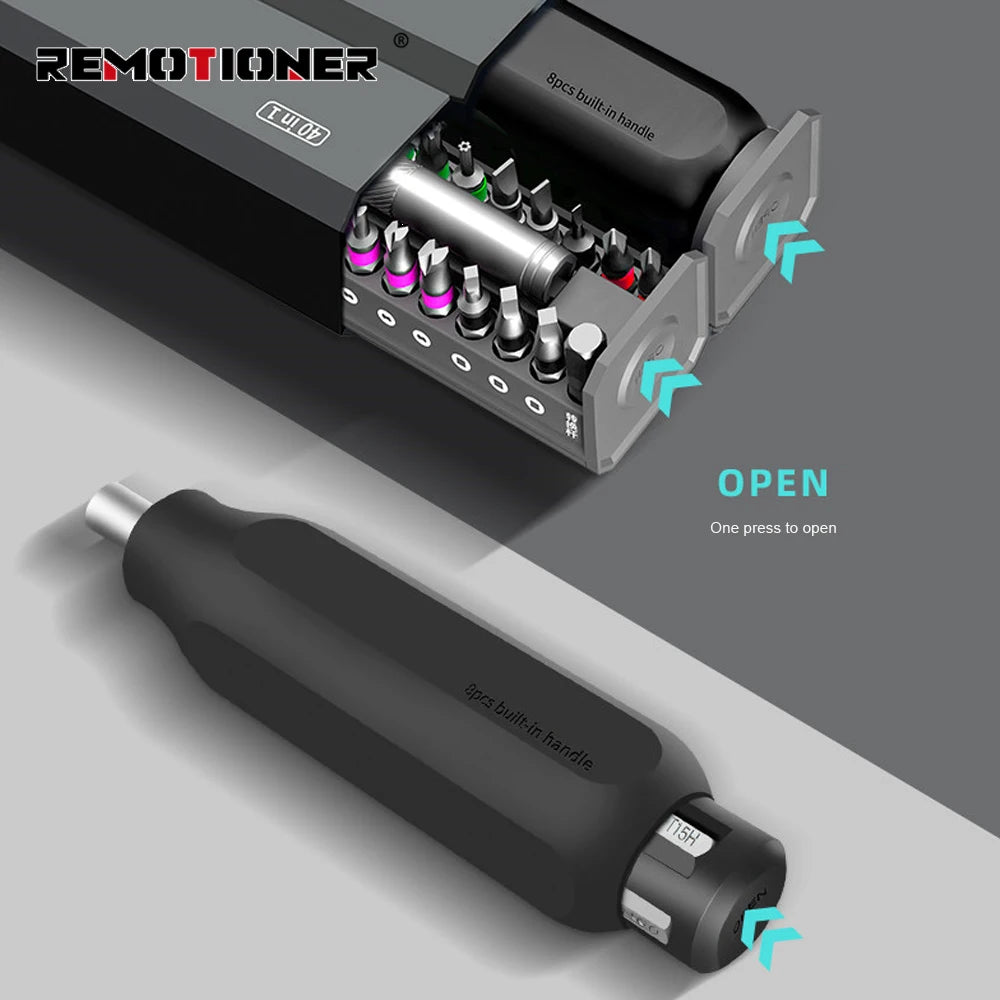 40 In1 Mobile Repair Hardware Tools Multi-functional Magnetic Screwdriver Set with Aluminum Box