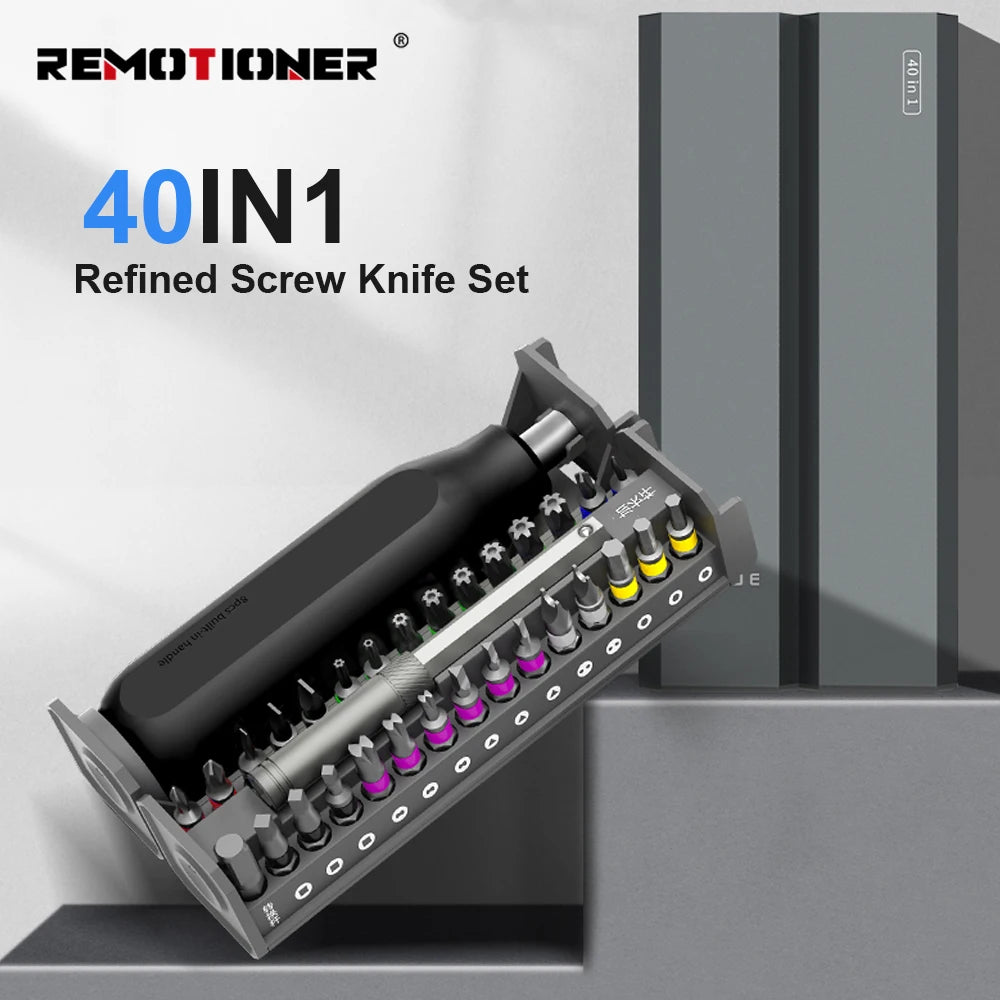 40 In1 Mobile Repair Hardware Tools Multi-functional Magnetic Screwdriver Set with Aluminum Box