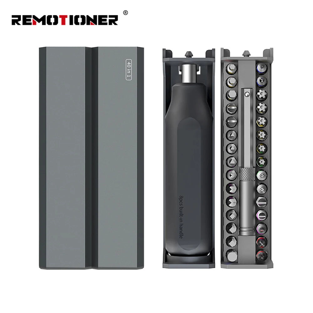 40 In1 Mobile Repair Hardware Tools Multi-functional Magnetic Screwdriver Set with Aluminum Box
