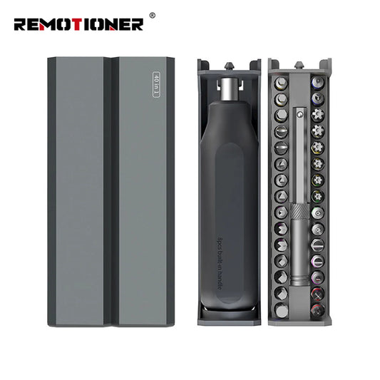 40 In1 Mobile Repair Hardware Tools Multi-functional Magnetic Screwdriver Set with Aluminum Box