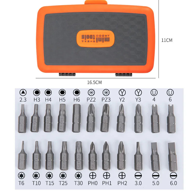 38 in 1 Multi Tools Screwdriver Set Ratchet Socket Wrench Combination Toolbox Hardware Precision Screw Bits Hand Tool Sets